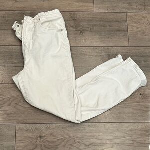 Madewell White Denim Waistband Jeans